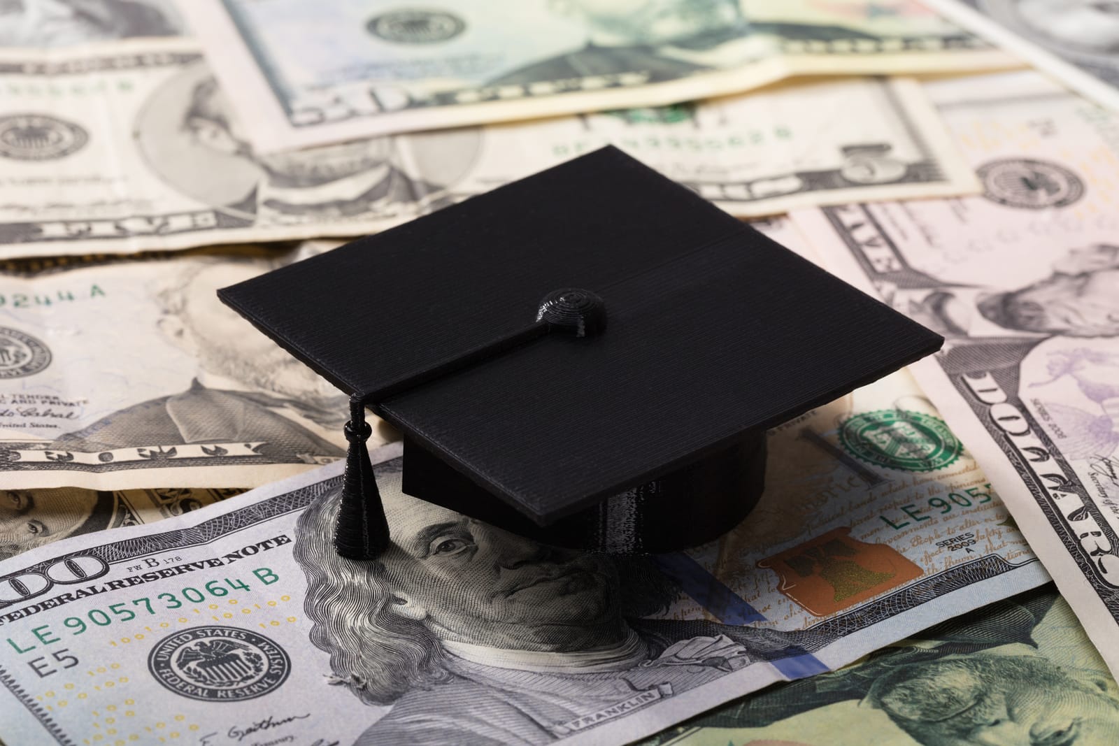 Student celebrating a scholarship offer